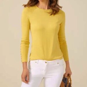 J. McLaughlin Dandelion Solid Jamey Crew Neck
Sweater